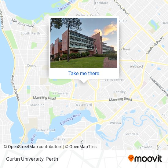 Curtin University map
