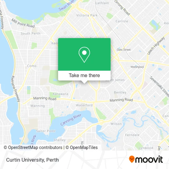 Curtin University map