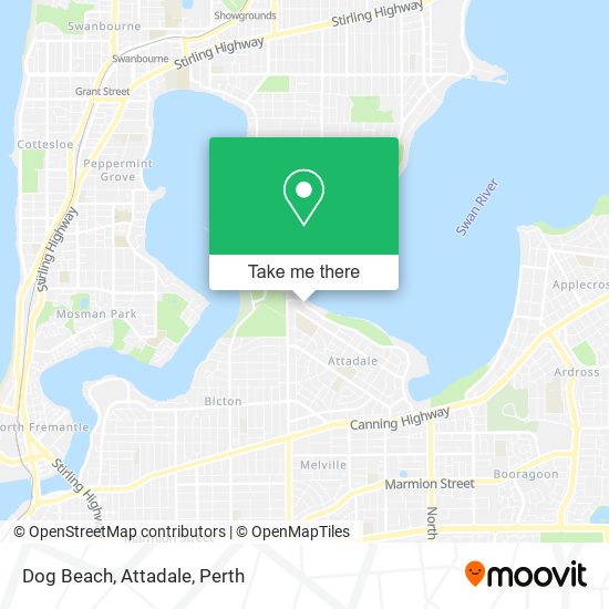 Dog Beach, Attadale map