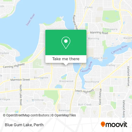 Mapa Blue Gum Lake