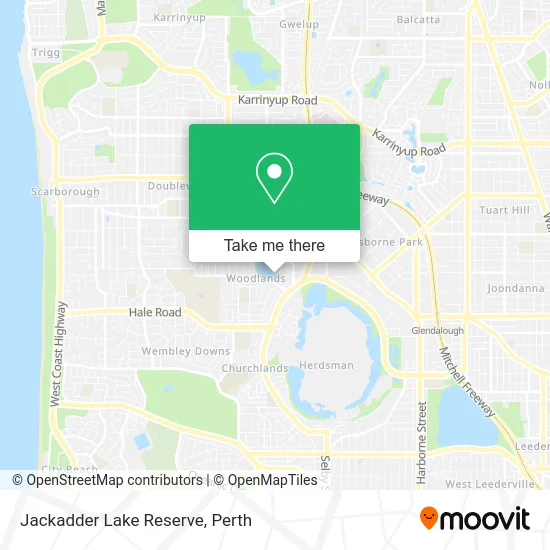 Mapa Jackadder Lake Reserve