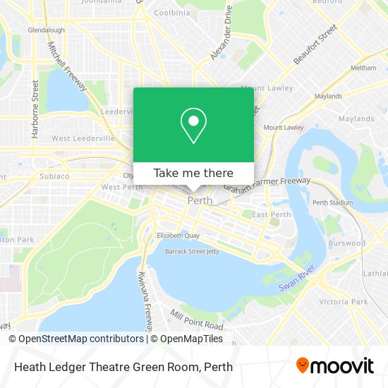 Heath Ledger Theatre Green Room map