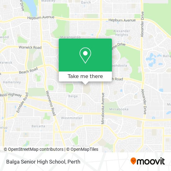 Balga Senior High School map