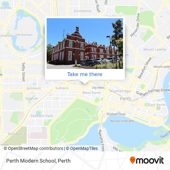 Perth Modern School map