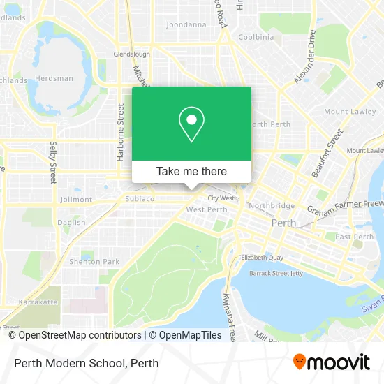 Mapa Perth Modern School