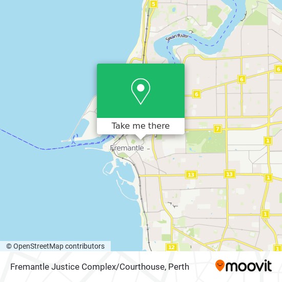 Fremantle Justice Complex / Courthouse map