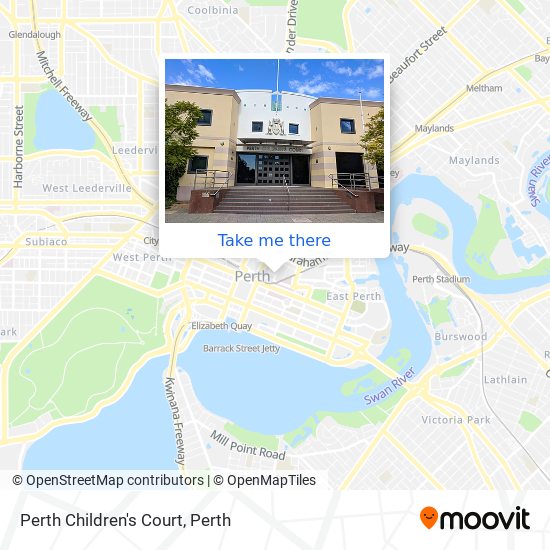 Mapa Perth Children's Court