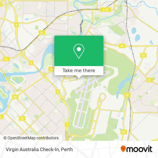 Virgin Australia Check-In map