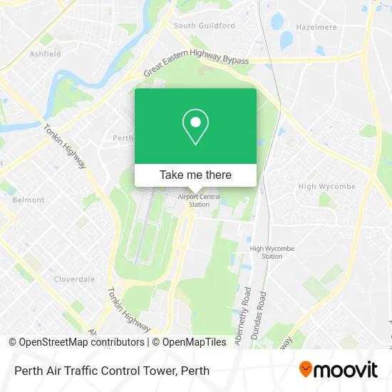 Mapa Perth Air Traffic Control Tower