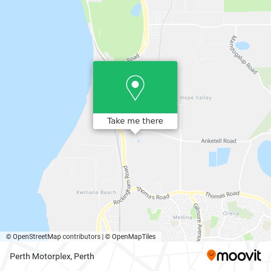 Perth Motorplex map