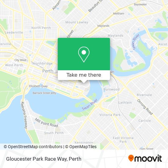 Gloucester Park Race Way map