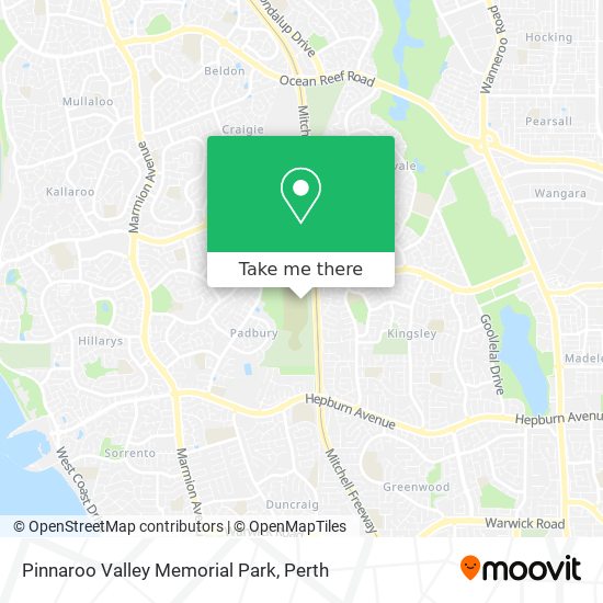 Pinnaroo Valley Memorial Park map