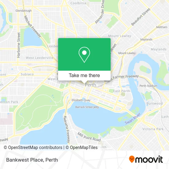 Mapa Bankwest Place