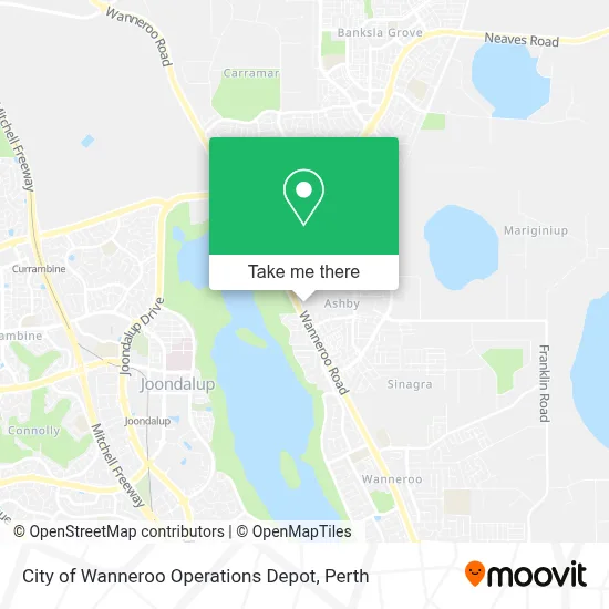 Mapa City of Wanneroo Operations Depot