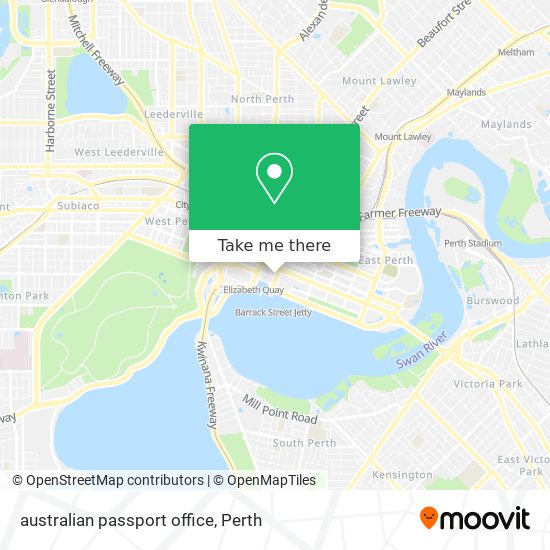 australian passport office map