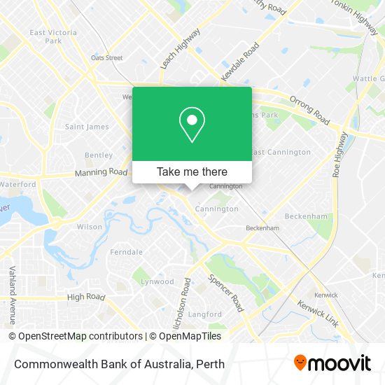 Commonwealth Bank of Australia map