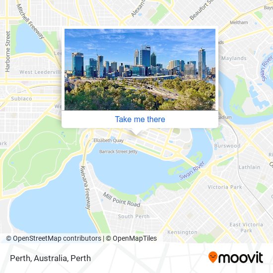 Perth, Australia map