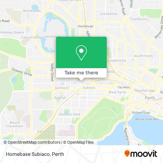 Homebase Subiaco map
