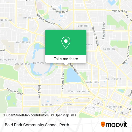 Mapa Bold Park Community School