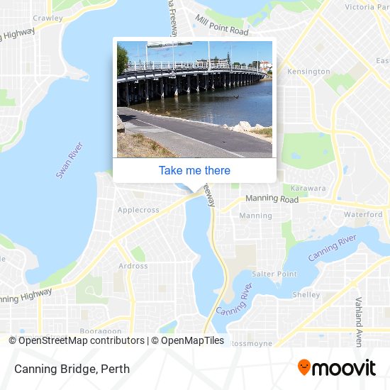 Mapa Canning Bridge