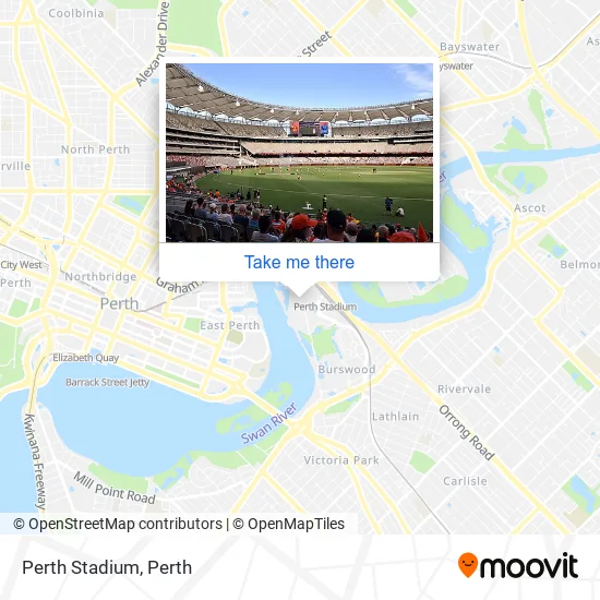 Perth Stadium map