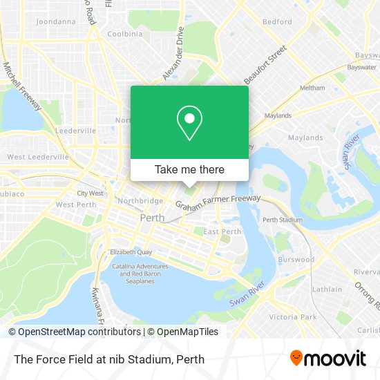 Mapa The Force Field at nib Stadium