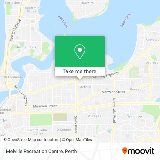 Melville Recreation Centre map