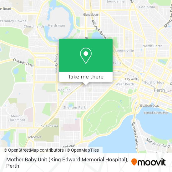 Mapa Mother Baby Unit (King Edward Memorial Hospital)