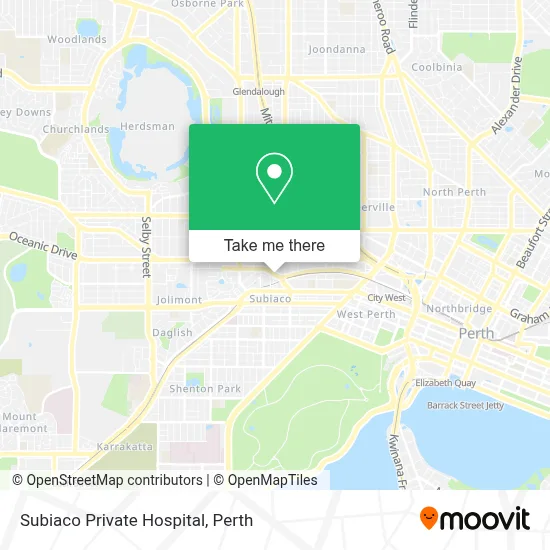 Mapa Subiaco Private Hospital