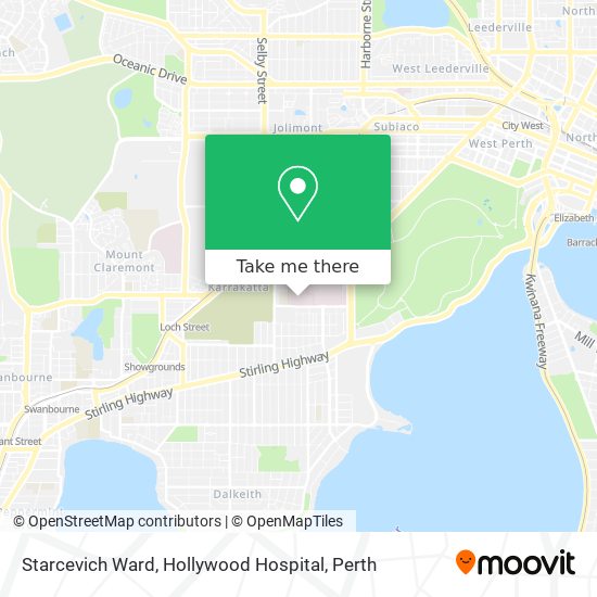 Mapa Starcevich Ward, Hollywood Hospital