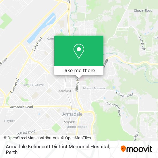 Armadale Kelmscott District Memorial Hospital map