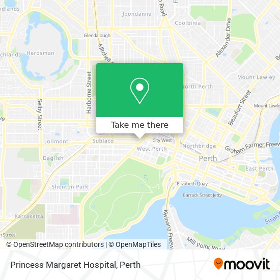 Mapa Princess Margaret Hospital