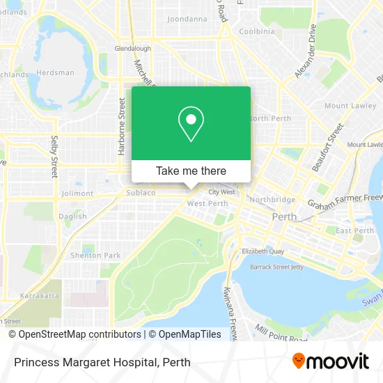 Mapa Princess Margaret Hospital