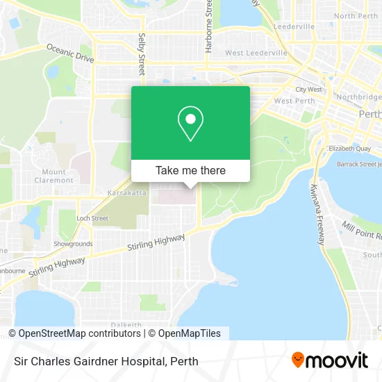 Sir Charles Gairdner Hospital map