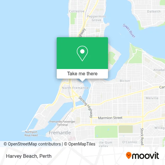 Mapa Harvey Beach