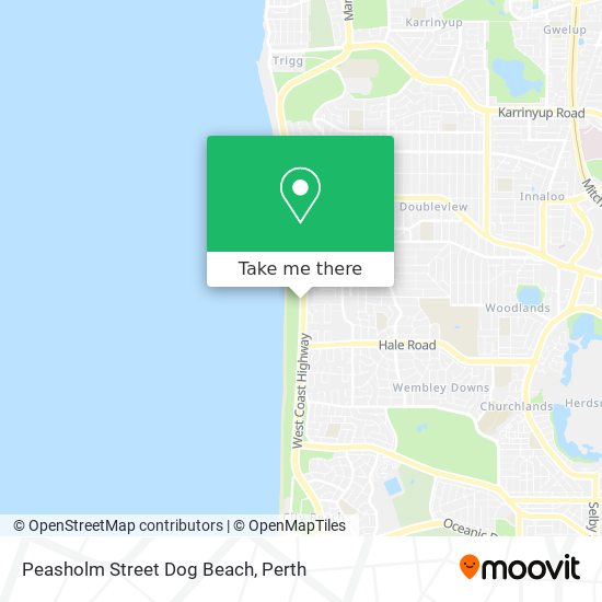 Peasholm Street Dog Beach map