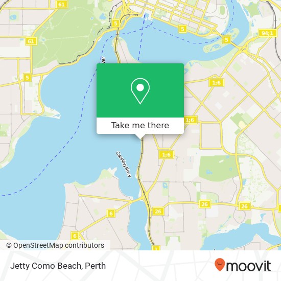 Jetty Como Beach map
