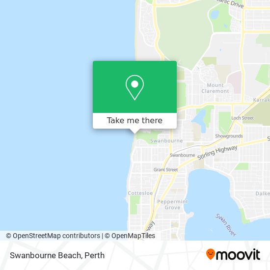 Swanbourne Beach map