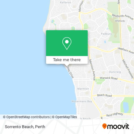 Sorrento Beach map