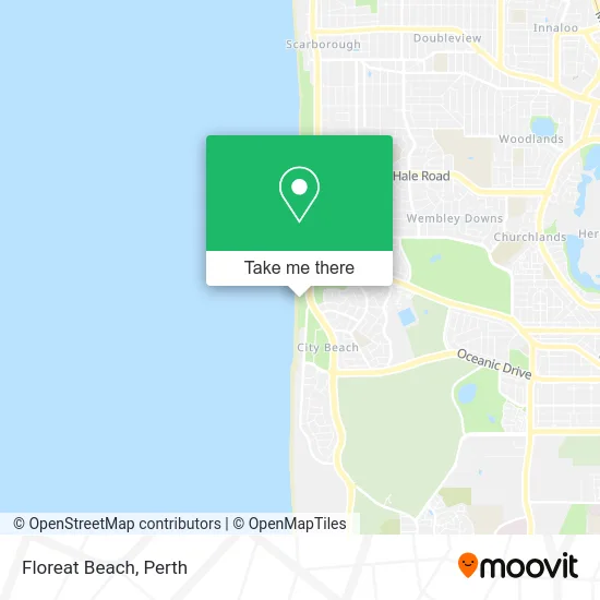 Mapa Floreat Beach