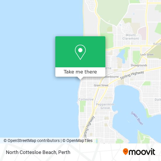 North Cottesloe Beach map