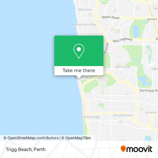 Trigg Beach map