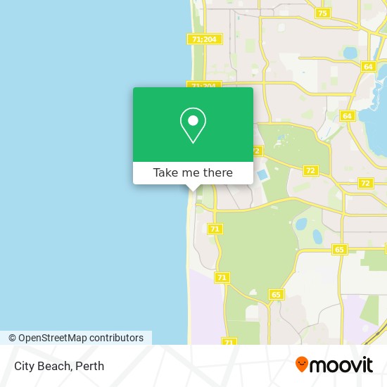 City Beach map