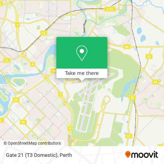 Gate 21 (T3 Domestic) map