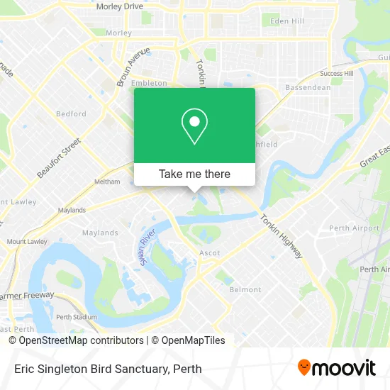 Mapa Eric Singleton Bird Sanctuary