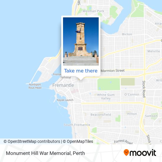 Mapa Monument Hill War Memorial