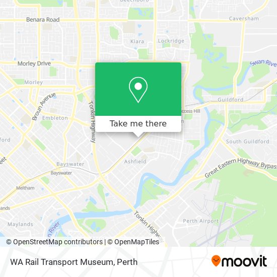 WA Rail Transport Museum map