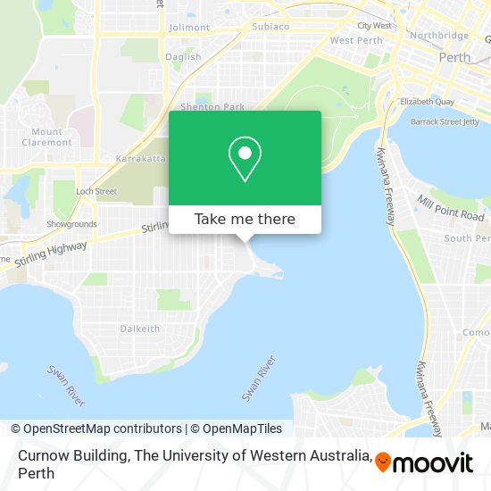 Curnow Building, The University of Western Australia map