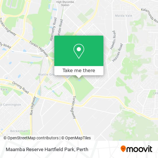 Maamba Reserve Hartfield Park map