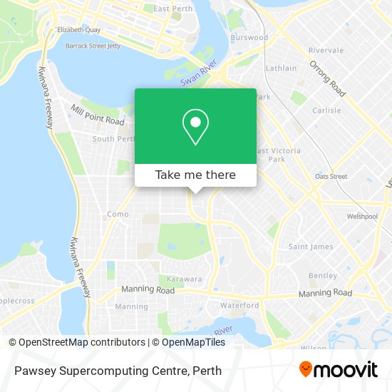 Pawsey Supercomputing Centre map